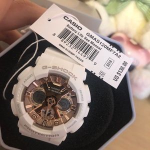 Casio Women's GMA-S120MF-7A1CR White-Rose Gold